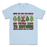 Dusty Blue where the tree tops glisten Classic Tee - MaliasSmallBusiness