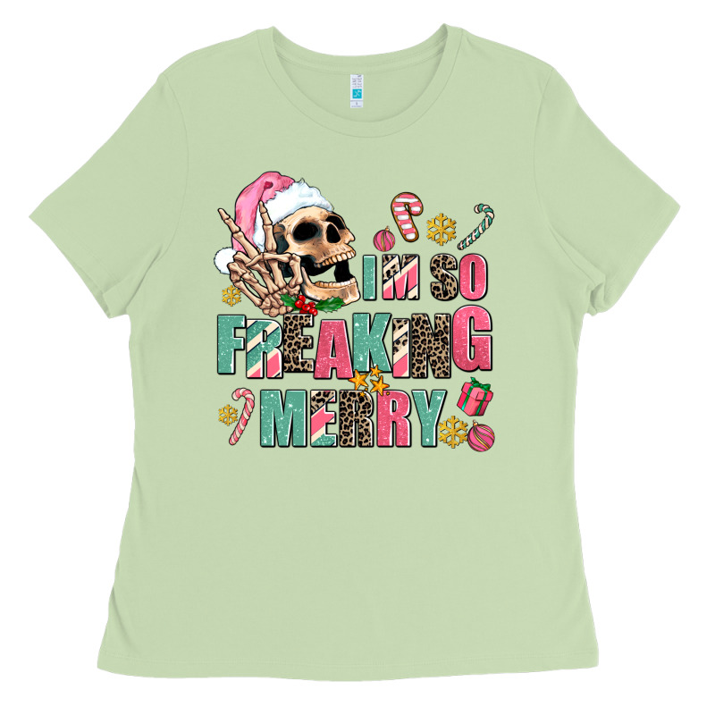 I M So Freaking Merry Ladies Tee by AdoDesignShop | Teevron