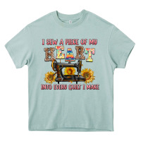 I Sew A Piece Of My Heart Into Every Quilt I Make Heavy Core Tee | Teevron
