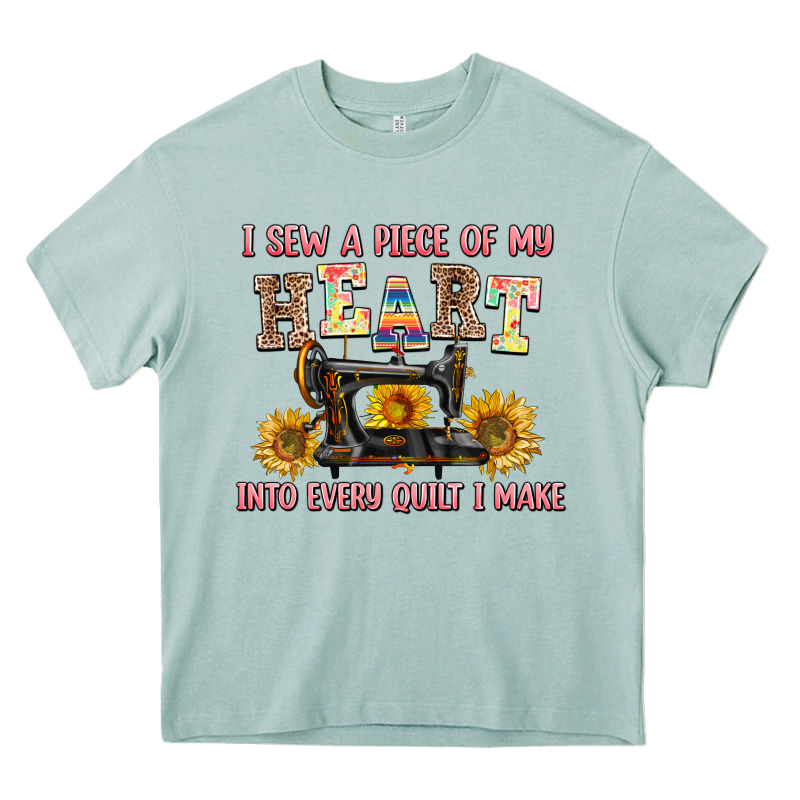 I Sew A Piece Of My Heart Into Every Quilt I Make Heavy Core Tee by AdoDesignShop | Teevron