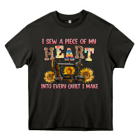 Asphalt i sew a piece of my heart into every quilt i make Heavy Core Tee - AdoDesignShop