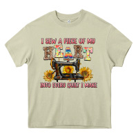 Mossy i sew a piece of my heart into every quilt i make Heavy Core Tee - AdoDesignShop