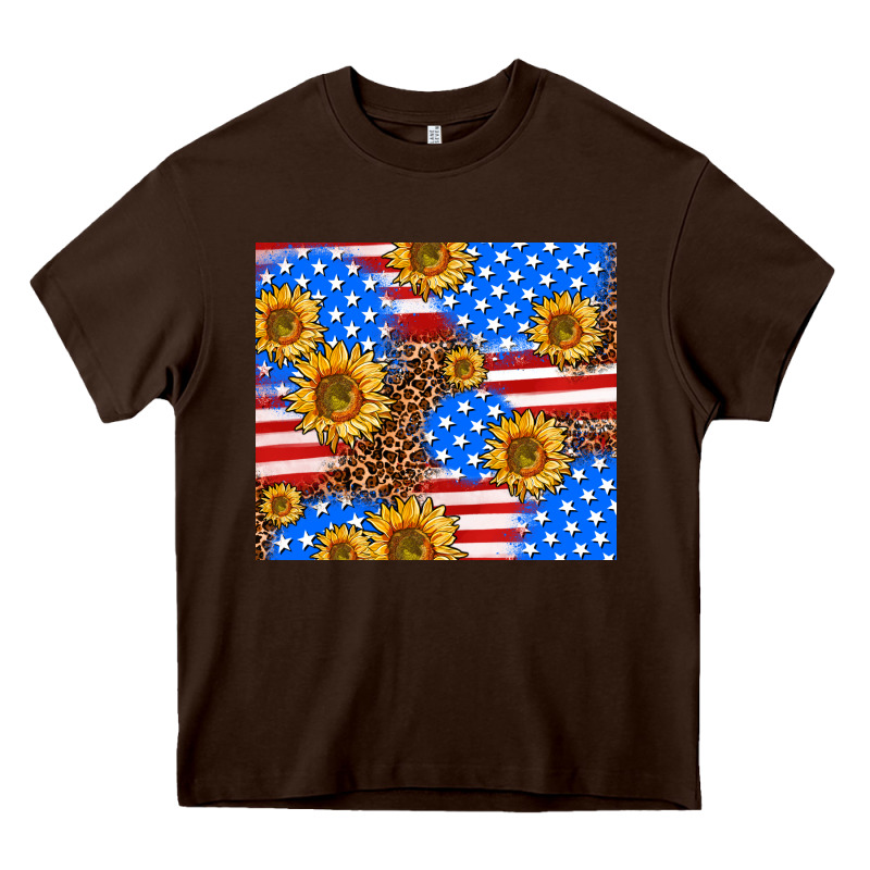 Basic Sunflower And Leopard Heavy Core Tee by AdoDesignShop | Teevron