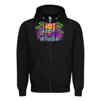 Black Hot wife summer Zipper Hoodie - NancyCooperArtShop