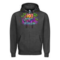 Charcoal Heather Hot wife summer Zipper Hoodie - NancyCooperArtShop