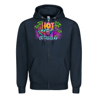 Navy Hot wife summer Zipper Hoodie - NancyCooperArtShop