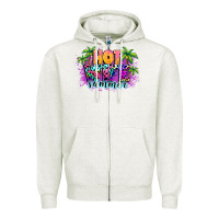 Oatmeal Heather Hot wife summer Zipper Hoodie - NancyCooperArtShop