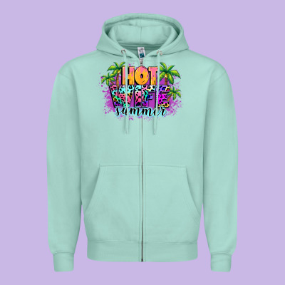 Hot Wife Summer Zipper Hoodie Designed By Nancycooperartshop