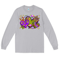 Moon Dust Mardi Gras Hearts Long Sleeve Tee - BundleAndBundleShop