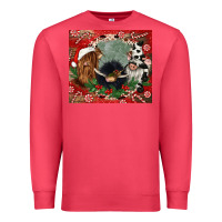Cardinal christmas heifer cow  gnomies Premium Sweatshirt - CowGirlArtShop