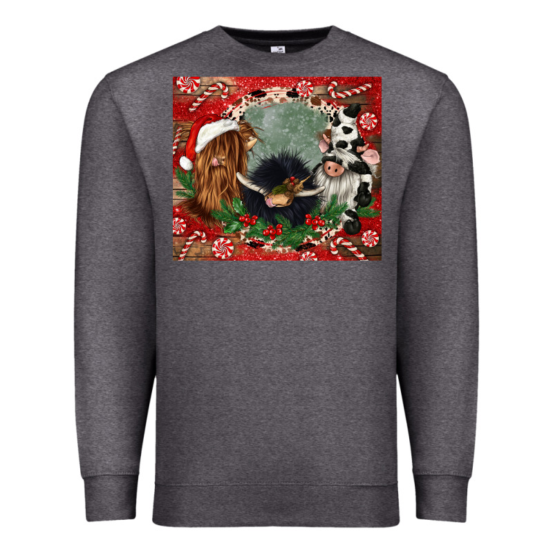 Christmas Heifer Cow  Gnomies Premium Sweatshirt by CowGirlArtShop | Teevron