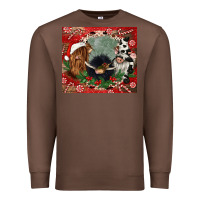 Chestnut christmas heifer cow  gnomies Premium Sweatshirt - CowGirlArtShop