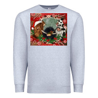 Heather Grey christmas heifer cow  gnomies Premium Sweatshirt - CowGirlArtShop