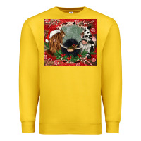 Lemon christmas heifer cow  gnomies Premium Sweatshirt - CowGirlArtShop