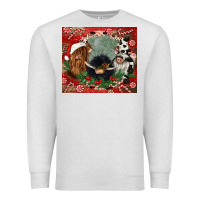 Oatmeal Heather christmas heifer cow  gnomies Premium Sweatshirt - CowGirlArtShop