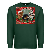 Sports Green christmas heifer cow  gnomies Premium Sweatshirt - CowGirlArtShop