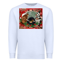 White christmas heifer cow  gnomies Premium Sweatshirt - CowGirlArtShop