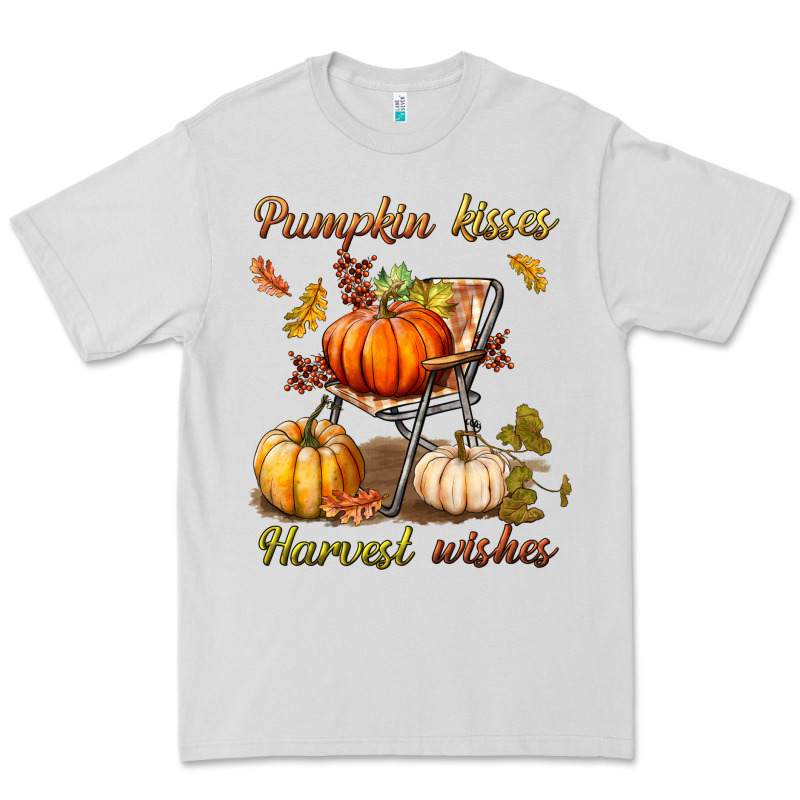 Pumpkin Kisses Harvest Wishes Premium Tee by BundleAndBundleShop | Teevron