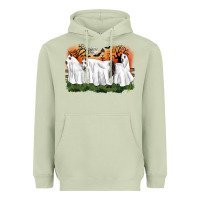 Matcha ghost horses halloween Heavyweight Hoodie - CowGirlArtShop