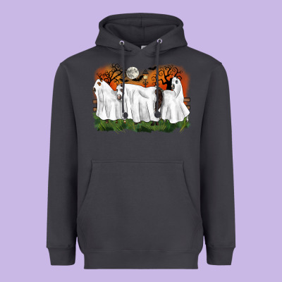 Ghost Horses Halloween Heavyweight Hoodie Designed By Cowgirlartshop