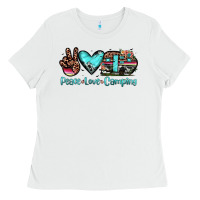 White peace love camping Ladies Tee - JahusDesignShop