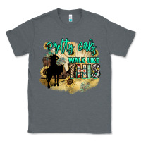 Charcoal Heather pretty girls walk like this Classic Tee - NancyCooperArtShop