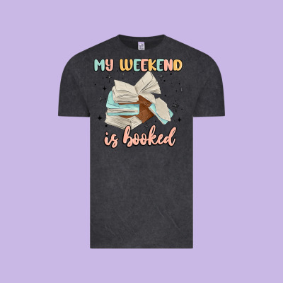 My Weekend Is Booked Vintage Tee Designed By Maliassmallbusiness