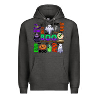 Charcoal Heather boo halloween Premium Hoodie - CowGirlArtShop
