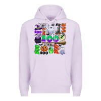 Lilac boo halloween Premium Hoodie - CowGirlArtShop