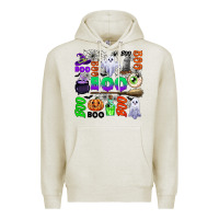 Oatmeal Heather boo halloween Premium Hoodie - CowGirlArtShop