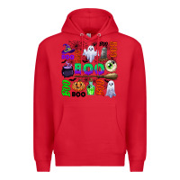 Red boo halloween Premium Hoodie - CowGirlArtShop
