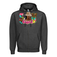 Afro Woman With Sunkissed Zipper Hoodie | Teevron