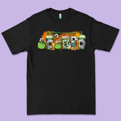Soccer Coffee Cups Premium Tee Designed By Jasminsmagicworld