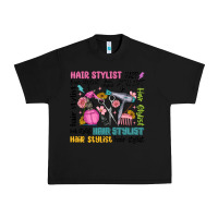 Black hair stylist typography Urban Heavy Tee - MaliasSmallBusiness