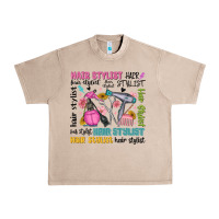 French Oak hair stylist typography Urban Heavy Tee - MaliasSmallBusiness
