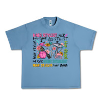 Pebble Blue hair stylist typography Urban Heavy Tee - MaliasSmallBusiness