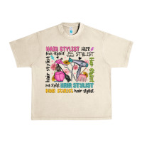 Sandshell hair stylist typography Urban Heavy Tee - MaliasSmallBusiness