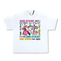 White hair stylist typography Urban Heavy Tee - MaliasSmallBusiness