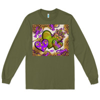 Army Green mardi gras hearts tumbler bbs Long Sleeve Tee - BundleAndBundleShop