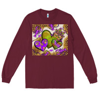 Burgundy mardi gras hearts tumbler bbs Long Sleeve Tee - BundleAndBundleShop