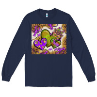 Navy mardi gras hearts tumbler bbs Long Sleeve Tee - BundleAndBundleShop