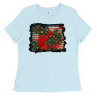 Christmas Ornament Background Ladies Tee | Teevron