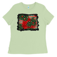 Matcha christmas ornament background Ladies Tee - BundleAndBundleShop
