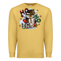 Antique Gold ho ho ho snowman gnome Premium Sweatshirt - CowGirlArtShop