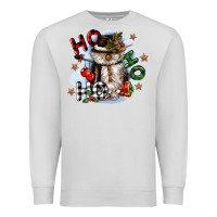 Dove Grey ho ho ho snowman gnome Premium Sweatshirt - CowGirlArtShop