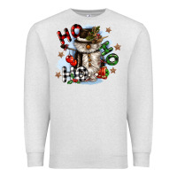 Oatmeal Heather ho ho ho snowman gnome Premium Sweatshirt - CowGirlArtShop