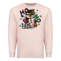 Pale Pink ho ho ho snowman gnome Premium Sweatshirt - CowGirlArtShop