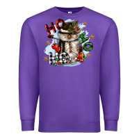 Purple ho ho ho snowman gnome Premium Sweatshirt - CowGirlArtShop