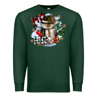 Sports Green ho ho ho snowman gnome Premium Sweatshirt - CowGirlArtShop