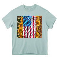 Arona american realistic flag Heavy Core Tee - AdoDesignShop